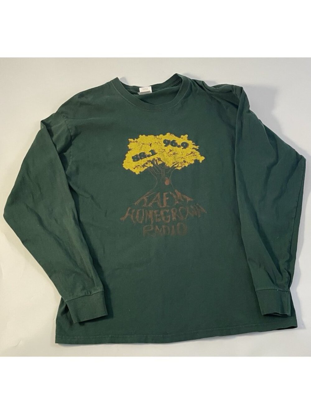 Vintage KAFM Homegrown Radio Long Sleeve Shirt XL Fruit Of The Loom 90s Colorado